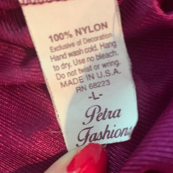 Vintage Satin Pajama Two Piece Set Size Large - Picture 11 of 12